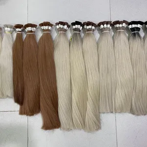 special 10% discount customized color silky bone straight bulk hair extension tools for beauty