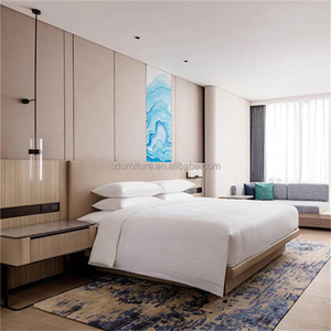 Venta Directa de Fábrica FoShan: Juego de Muebles Modernos para Dormitorio King de Hotel, Estructura de Cama de MDF con Acabado de Madera y Otomana, Personalizable y Económico - Product Image 2