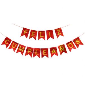Bandera de Papel con Diseño de Bandera Española para Decoración de Fiestas de Cumpleaños - Product Image 6
