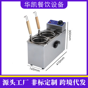 Electric Noodle Cooker EH-80A 2 Head Stainless Steel Commercial Deep Fryer For Food Business - Product Image 2