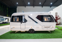 ORAT 6M Caravane de voyage moderne en fibre de verre, étanche, avec cuisine coulissante et freins électriques pour le camping en camping-car