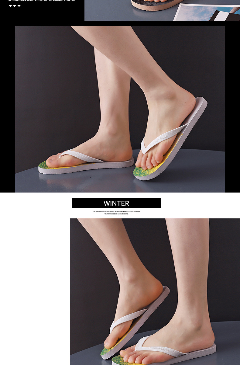 Men Summer Slides Eva Flip Flops Slippers Non-slip Indoor Outdoor Beach Flipflops