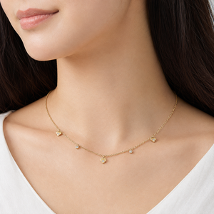 Collier avec pendentif cœur en acier inoxydable, zircone, options de couleur or et argent, chaîne de 45 cm avec extension de 6 cm - Product Image 5