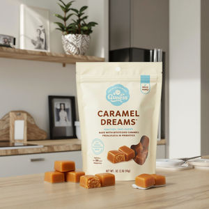 ถุงแบบตั้งทำจากวัสดุรีไซเคิลสำหรับสัตว์เลี้ยงทำจากช็อคโกแลตคาราเมลฟัดจ์ - Product Image 3