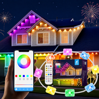 Éclairage LED permanent RGBIC IP67 étanche, commande intelligente par application, synchronisation musicale, pour toit de maison, Noël, décorations extérieures