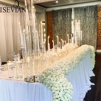 Chemin de table à pointes d'hortensia rose et blanche, décoration de mariage, fausse soie, couleur Beige, livraison gratuite