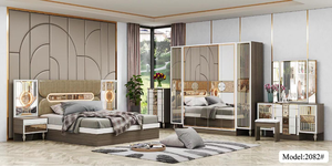 Meubles De Chambre Một Coucher Complet Hiện Đại Douoble Giường Khung Gỗ Giá Rẻ Sang Trọng Đầy Đủ Vua Kích Thước Nhà Bộ Đồ Nội Thất Phòng Ngủ - Product Image 3