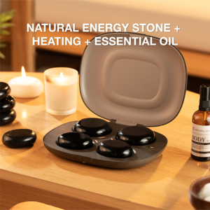 Custom Spa Essential Oil <b>Hot</b> <b>Stone</b> <b>Massage</b> Mate Set Heating Natural Basalt Massager <b>Kit</b> for Relaxation & Stress Relief - Product Image 3