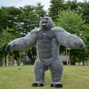 Saygo peluş maskot Cosplay giyim şişme Gorilla 2M/2.6M/3m hayvan yürüyüş maskot kostüm cadılar bayramı için