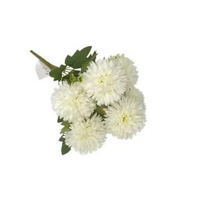 ססגוניות אסטר מלאכותי פרח pompom שן הארי 7 ראש הידראנגאה שן הארי פרחים מלאכותי קישוט פרחים מיובשים