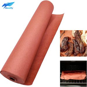 Rouleau rose 15" x 720" (60') pour fumoir et barbecue, papier d'emballage pour grillades et fumage <span class=keywords><strong>de</strong></span> viande, papier <span class=keywords><strong>de</strong></span> <span class=keywords><strong>boucher</strong></span> non blanchi, non couché, non ciré - Product Image 2