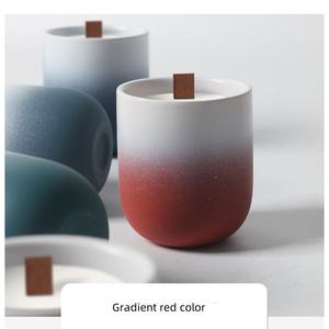 Envases de Cerámica Mate con Degradado de Color Nórdico, Personalizables con Logotipo, para Fabricación de Velas - Product Image 1