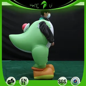 Hongyi Toy Inflatable Toy Green Dragon Cosplay Custom Inflation PVC Cartoon Character Green Dragon Suit