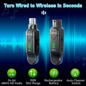 JOYO MW-2 2,4GHz Drahtloses Mikrofonsystem Mikrofon-Sender-Empfänger-Set 48V Phantomspeisung für Dynamische Mikrofone & Kondensatormikrofone - Product Image 3