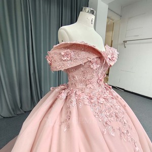 Lsany250 Princess Blush Pink Quinceanera Dresses Glitter Beading 3D <b>Flowers</b> Party Sweet 16 Vestidos De 15 Anos Gowns Jancember - Product Image 6