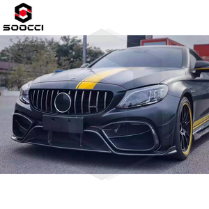 Juego de parachoques delantero de estilo IMP de fibra de medio carbono para <span class=keywords><strong>Mercedes</strong></span> <span class=keywords><strong>Benz</strong></span> Clase C W205 AMG C63 C43, divisor de labios delantero deportivo, accesorios para coche - Product Image 5