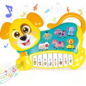 Baby Piano Speelgoed 18 Maanden Verlicht Muzikaal Speelgoed Vroeg Educatief Baby Toetsenbord Baby Speelgoed Baby Hond Piano Leren Spel