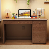 Bureau d'étude en bois massif avec 4 tiroirs et armoire latérale, table d'ordinateur pour bureau à domicile, vente en gros pour chambre et appartement