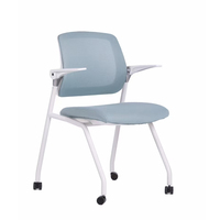 Chaise confortable de nouvelle conception, directement de l'usine, avec tableau d'écriture, chaise de conférence pour visiteurs, chaise de formation de bureau pliable en maille