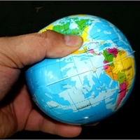 Globe terrestre de 6,3 cm, outil éducatif précoce pour bébés, balle géographique pour enfants, carte du monde, balle rebondissante anti-stress pour bébés