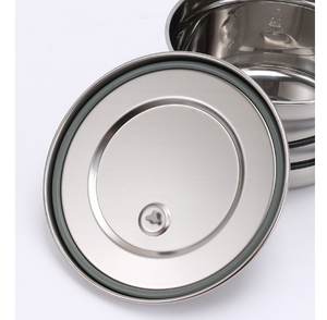DFP0724 SUS 304 Bol de rangement en acier inoxydable avec couvercle et valve d'aération, bol de rangement alimentaire pour réfrigérateur - Product Image 6