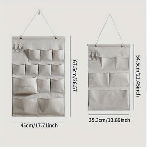 Organisateur mural polyvalent en tissu, 12 poches, sac suspendu en tissu mat pour cuisine et salle de bain - Product Image 3
