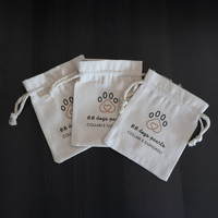 Sac à cordon en coton réutilisable avec logo personnalisé Pochette en toile écologique Paquet cadeau pour bijoux