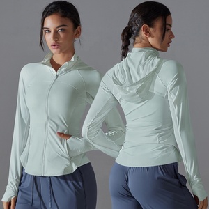 Femmes UPF 50 + Protection solaire 7A Antibactérien <span class=keywords><strong>Anti</strong></span>-odeur Outdoor Cool Hiking Golf <span class=keywords><strong>UV</strong></span> Hooded Sport Athletic Jacket With Pocket - Product Image 4