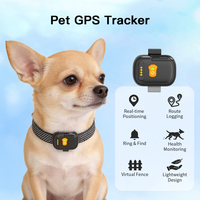 Mini traceur GPS 4G pour chien, dispositif de suivi anti-perte avec clôture géographique et surveillance de la santé, pour le camping, compatible collier et harnais, en plastique, étanche IPX7