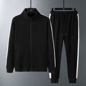 Chaqueta deportiva fina de primavera y otoño con logotipo personalizado, traje informal de tres barras para hombre, suéter y pantalones para correr al aire libre, traje de dos piezas. - Product Image 3