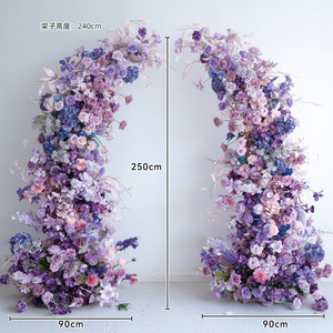 Promotion : Guirlandes de roses en <span class=keywords><strong>soie</strong></span> artisanales réalistes, rangées de fleurs douces vertes et blanches modernes pour la Fête des Mères - Product Image 6