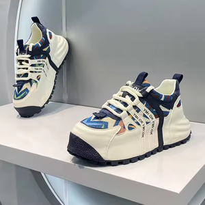 Chaussures de course décontractées tendance pour hommes, taille plus, 39-48, respirantes, nouvelles, semelles épaisses, baskets, chaussures épaisses, style décontracté pour la marche - Product Image 1