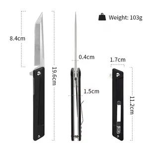 มีดพับพกพาสำหรับเอาตัวรอดกลางแจ้ง G10 พร้อมใบมีดเหล็ก D2 ปลายแหลม ขอบมุมเอียง สำหรับการตั้งแ<span class=keywords><strong>คม</strong></span>ป์ ขายส่ง - Product Image 2