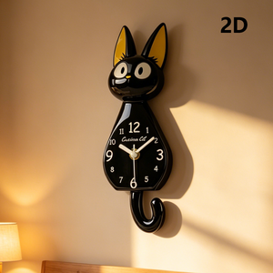 <span class=keywords><strong>Orologio</strong></span> da Parete 2D a Forma di <span class=keywords><strong>Gatto</strong></span> Curioso da 13 Pollici <span class=keywords><strong>con</strong></span> Coda Oscillante - <span class=keywords><strong>Orologio</strong></span> Decorativo Silenzioso e Discreto a Forma di <span class=keywords><strong>Gatto</strong></span> Nero - Product Image 3