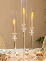 Chandelier en plastique de style européen nordique occidental, accessoires de table à manger, décorations de dîner romantique de luxe, accessoires de table à manger