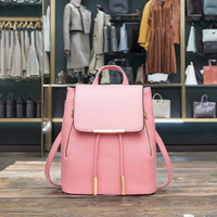 Luxe mode cuir artificiel femmes Double épaule école sac à dos concepteur sac à dos Polyester chaîne pour adolescents filles