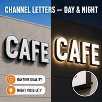 Caractères lumineux LED extérieurs personnalisés en acier inoxydable, panneau publicitaire étanche IP65 pour façade de bâtiment, nom de société
