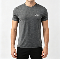 ODM Stickerei 90% Polyester 10% Spandex 180GSM Eisseide Schnelltrocknend Knitterfrei Herren T-Shirt für Unternehmen Laufsport Großhandel