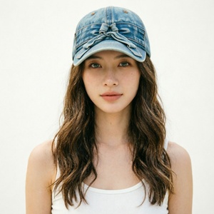 Gorra de Béisbol Personalizada Estilo Coreano, Elegante y Versátil, con Lazo Decorativo, Unisex, Vintage - Product Image 3