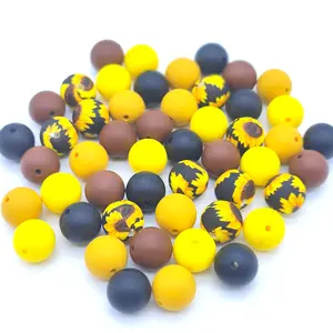 New Bulk Mix Of Wholesale 15mm Silicone Beads 50 Pieces Per Bag Shapes Silicone Beads For Keychains Bracelet Jewelry Diy Making