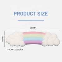 Tapis de souris PC en silicone motif nuage de dessin animé, antidérapant, en mousse à mémoire de forme, avec repose-poignet incliné classique pour le bureau