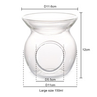 Photophore brûleur à huile essentielle four à verre pour cire fond produits aromatiques pour la décoration intérieure cadeau de pendaison de crémaillère de noël