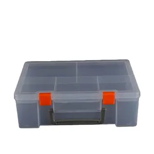 Pp Material Rectangular Plastic Container Building Blocks Toy Storage Box Tool Transparent Storage Box