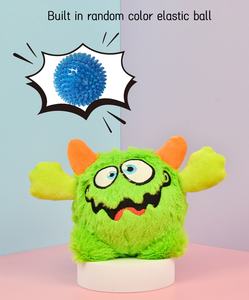 Hadiah Halloween boneka binatang peliharaan mencicit boneka bola <span class=keywords><strong>Monster</strong></span> mainan kunyah anjing tahan lama membersihkan gigi tinggi bola runcing - Product Image 4