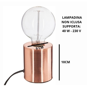 Modern and <b>Minimal</b> Design SC ECOMMERCE <b>Desk</b> Lamp Base Copper Metal Made in Italy - Product Image 2