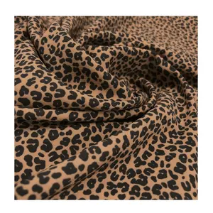 Fonesun-PX659 Tùy Chỉnh Thiết Kế Polyester Crepe Polyester Georgette Leopard Pattern In 100% Polyester Stretch In Vải