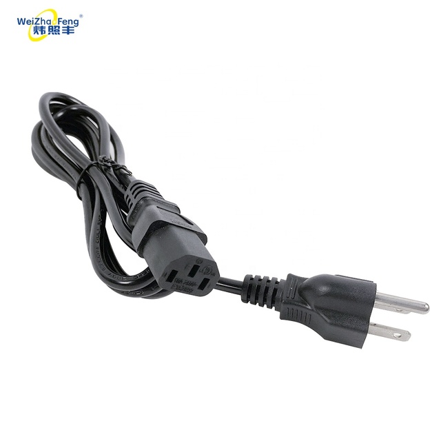 Computer Supply Cable Laptop 3 Pin Extension Plug Nema 5-15P Svt 18Awg 3C 110V C5 Mickey Mouse Power Cord