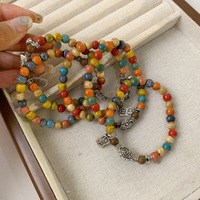 Bracelet perlé en céramique Carpe Koi porte-bonheur, style ethnique, motif Danse du Lion du Festival du Printemps, accessoire féminin porte-bonheur, le meilleur