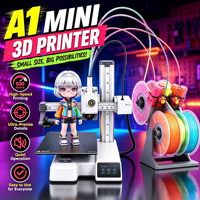 Version Globale Imprimante 3D Bamboo A1mini Combo A1C A2L P1SC P2SC H2SC H2D H2C – Format Compact pour un Gain de Place sur la Table de Travail des Utilisateurs