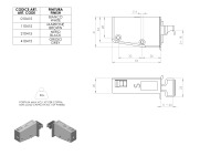 MACO 0415 Structure portante Cintre d'armoire réglable en nylon à trois directions Autres pièces de meubles Fabriqué en Italie